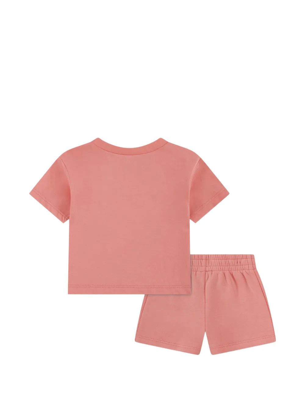 Jordan Kids Tweedelig shortsset met geborduurd logo Roze