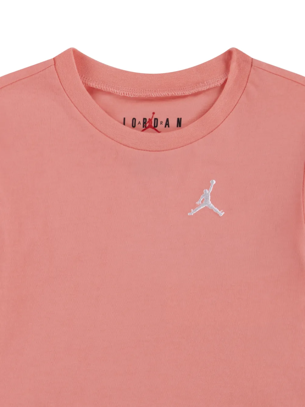 Jordan Kids Tweedelig shortsset met geborduurd logo Roze