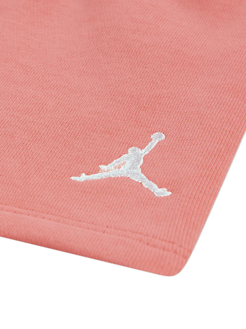 Jordan Kids Tweedelig shortsset met geborduurd logo Roze