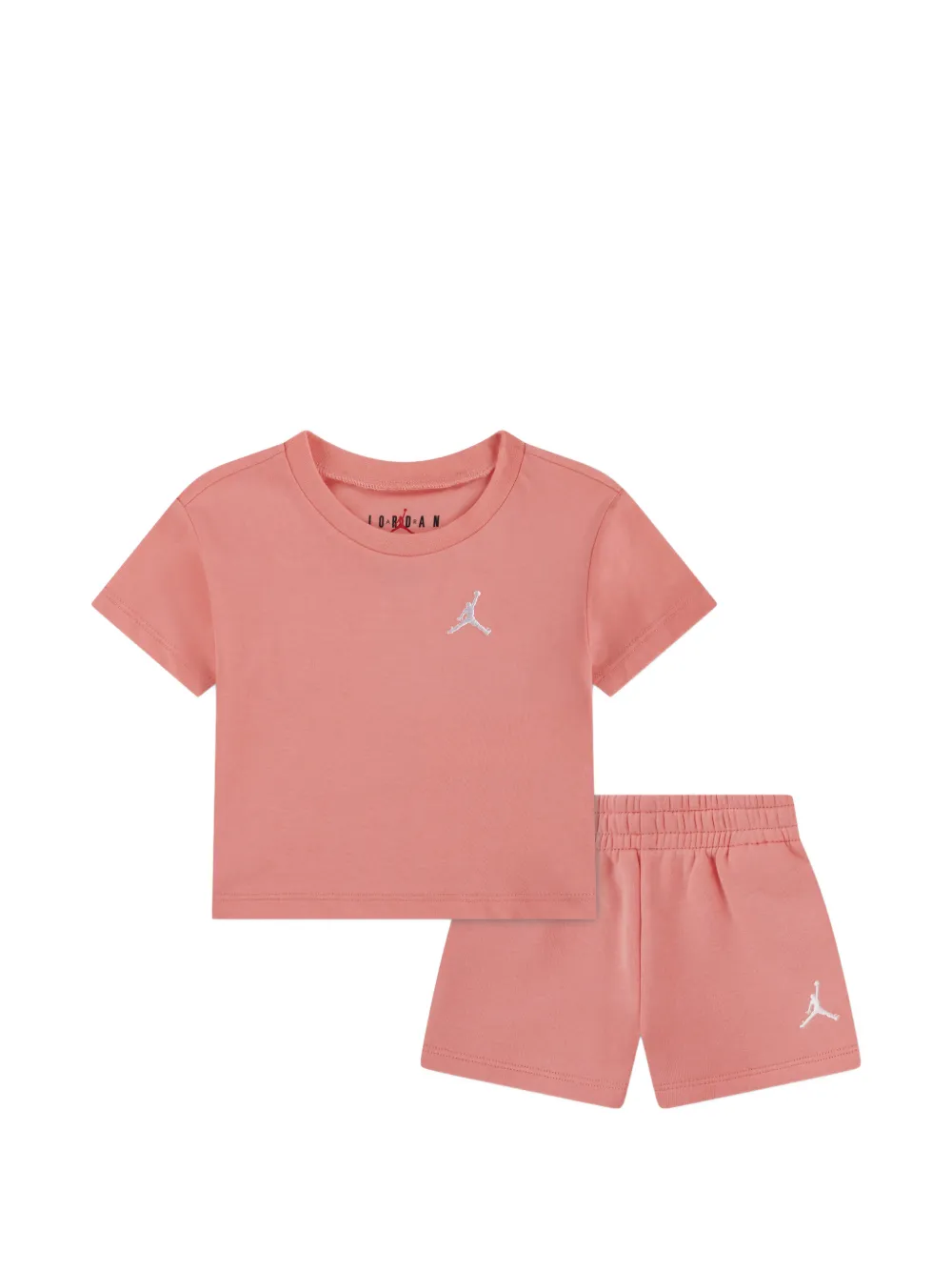 Jordan Kids logo-embroidered shorts set (set of two) - Rosa