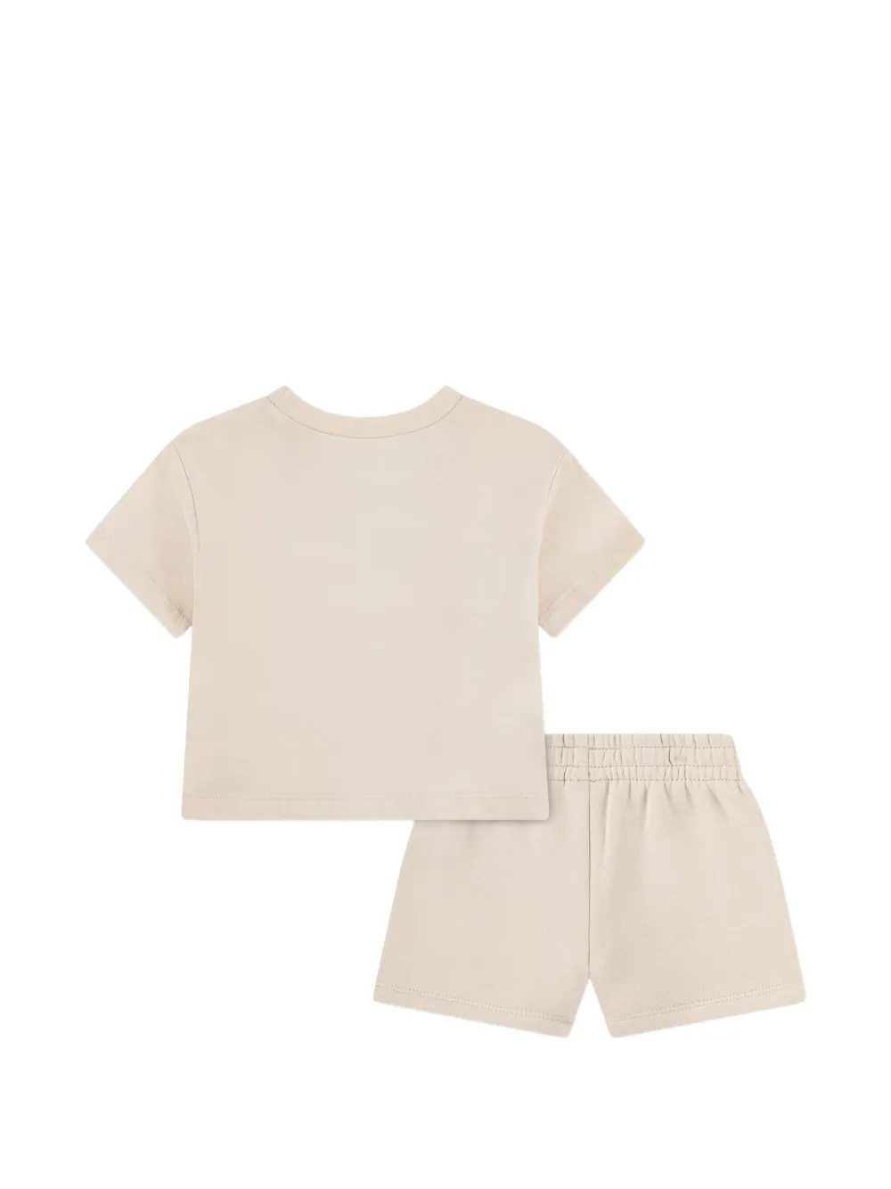 Jordan Kids Shortsset met geborduurd logo Beige