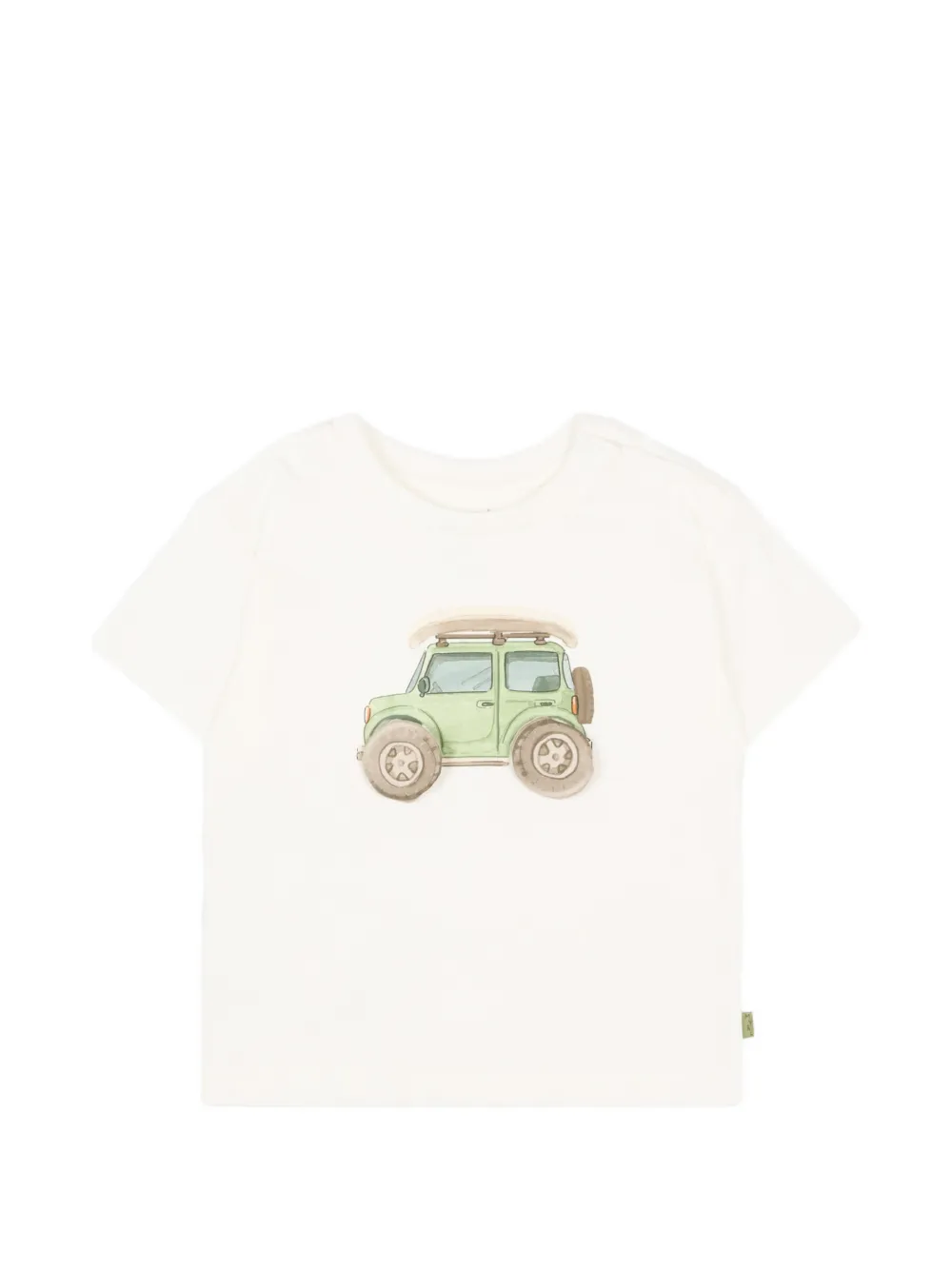 Mayoral T-shirt met grafische print en korte mouwen Beige