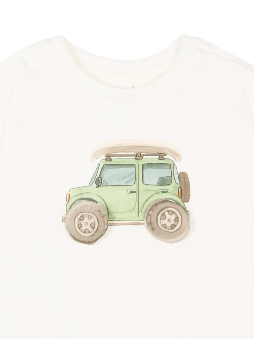 Mayoral T-shirt met grafische print en korte mouwen Beige