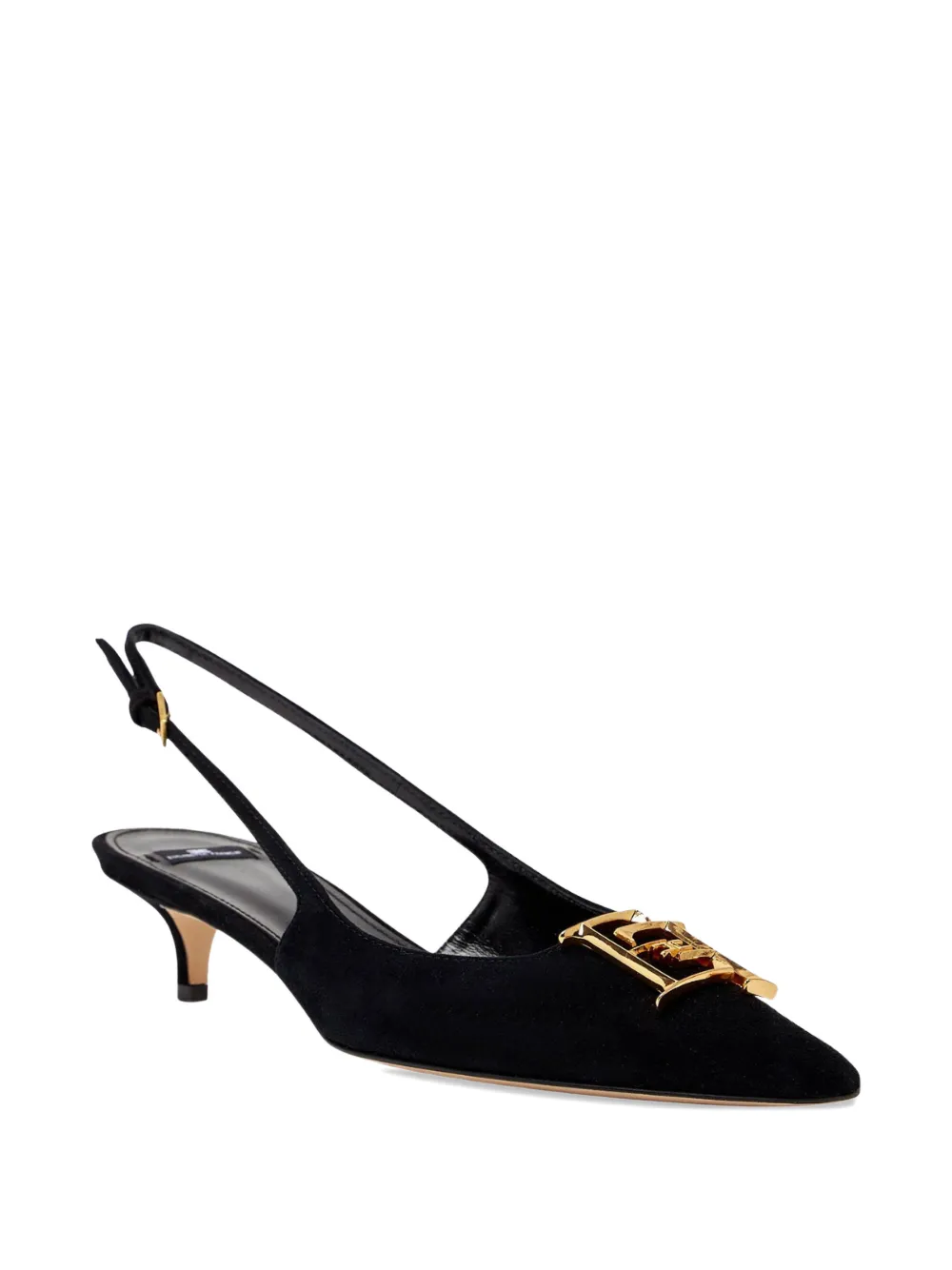 Elisabetta Franchi Suède slingback pumps Zwart
