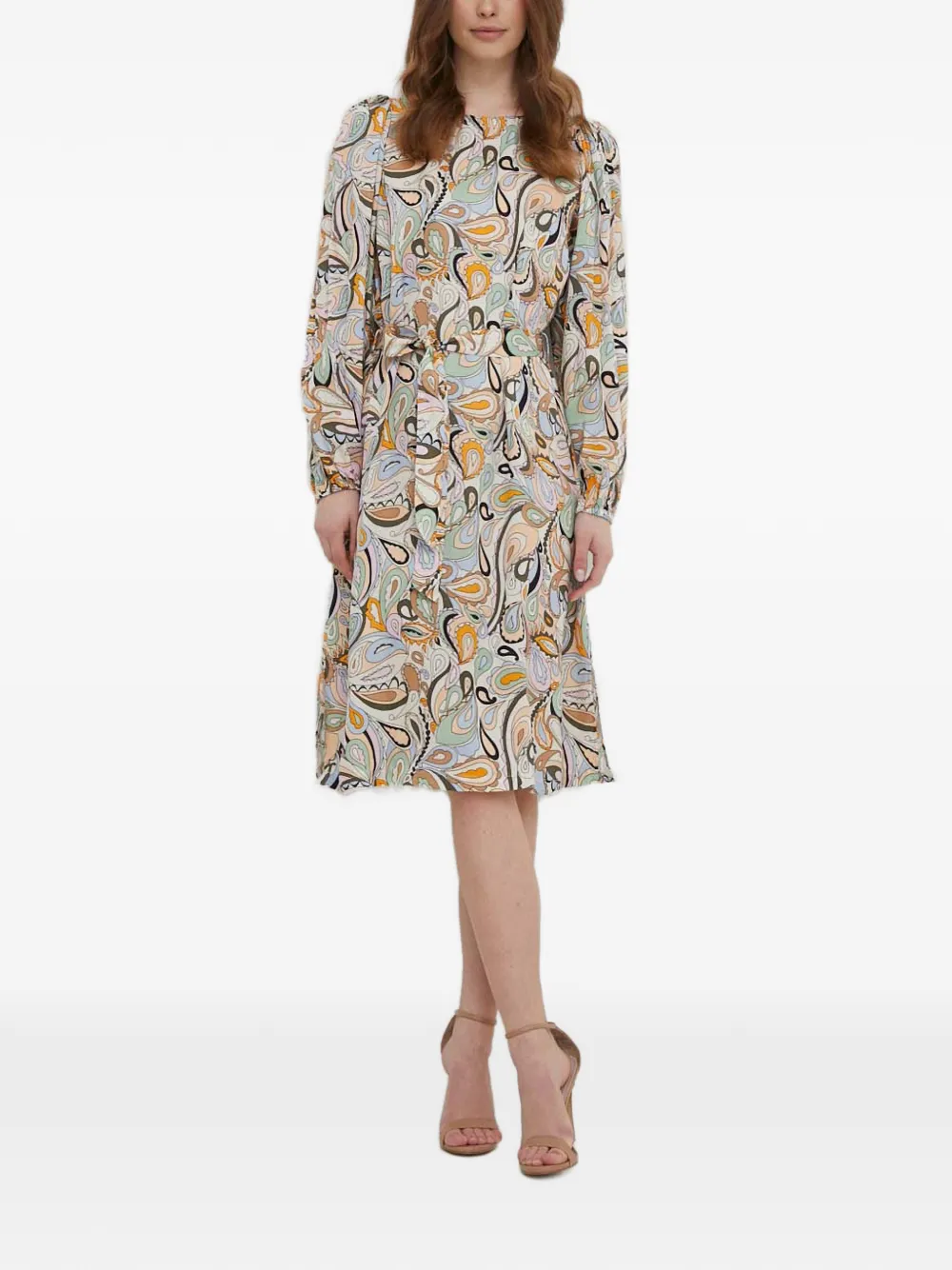  Mos Mosh Paisley Tie-waist Mini Dress - Neutrals 