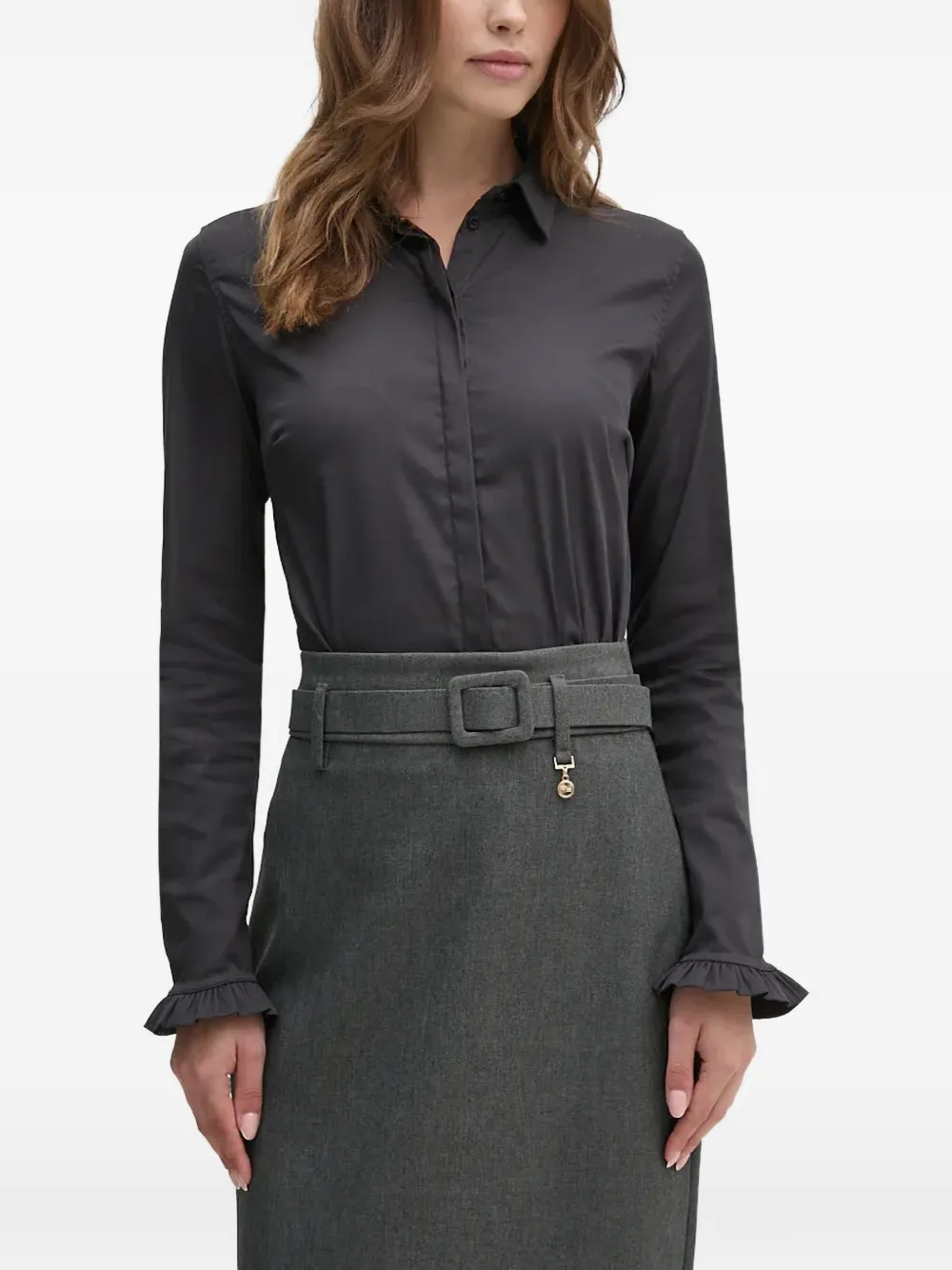 Mos Mosh MMMattie ruffled-cuff shirt - Nero