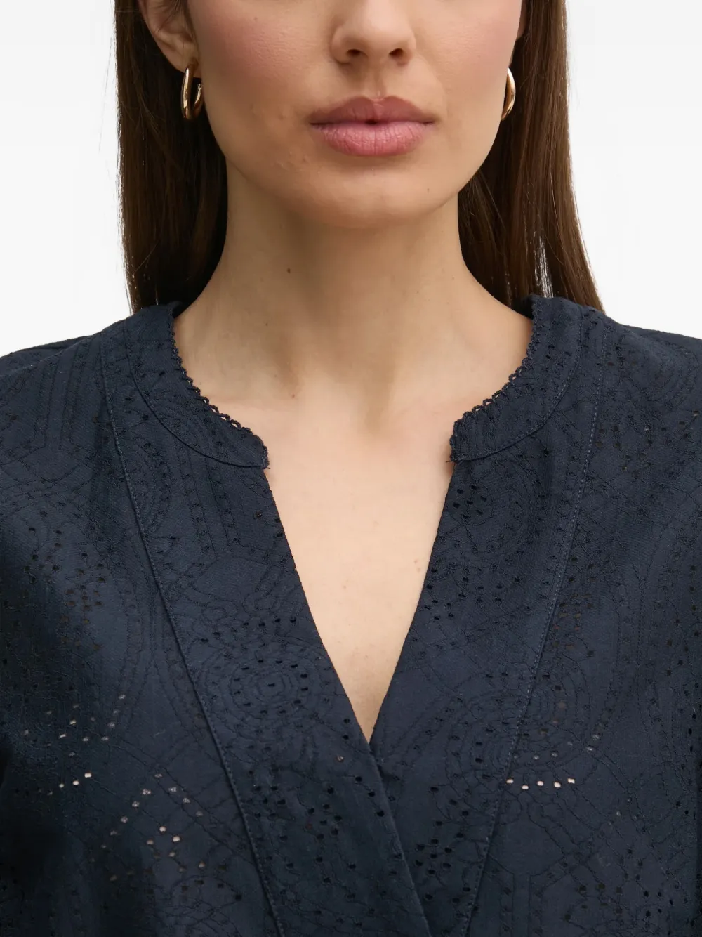 Mos Mosh Blouse met ballonmouwen Blauw