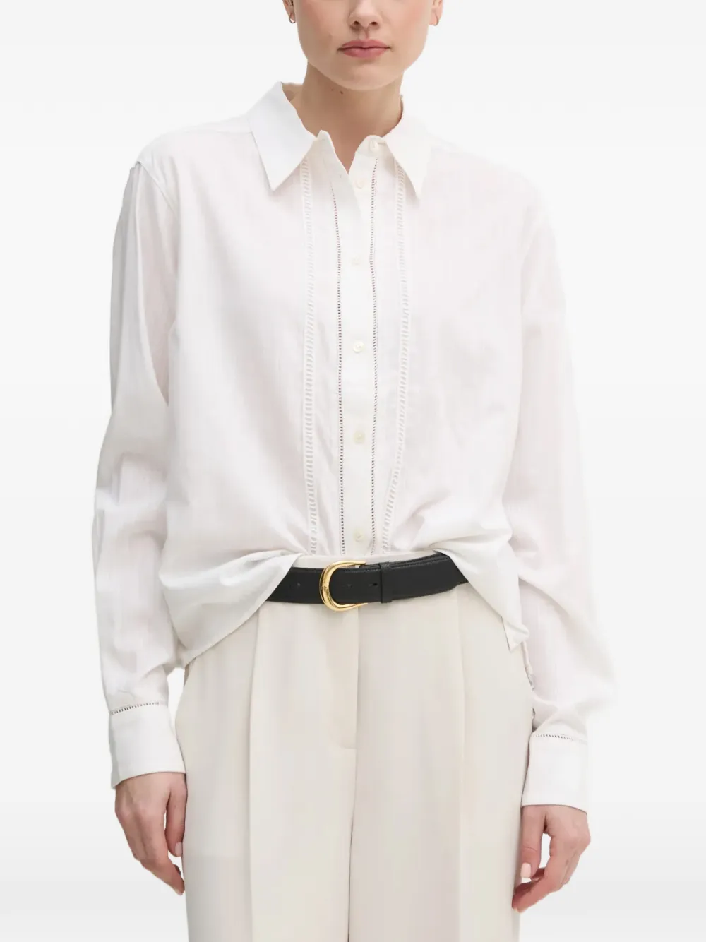 Mos Mosh buttoned embroidered shirt - Bianco