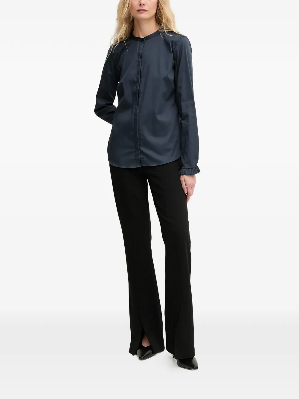  Mos Mosh Mattie Ruffled-cuffs Shirt - Blue 