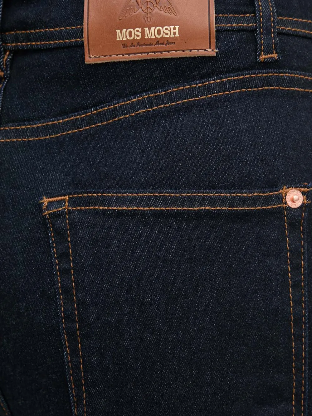 Mos Mosh Dara jeans met contrasterend stiksel Blauw