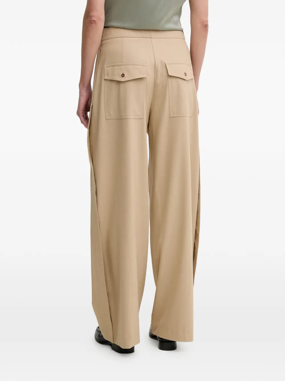  Mos Mosh Button Patch-pocket Trousers - Neutrals 
