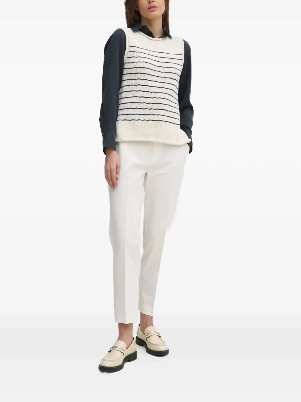  Mos Mosh Cropped Tailored Trousers - Neutrals 