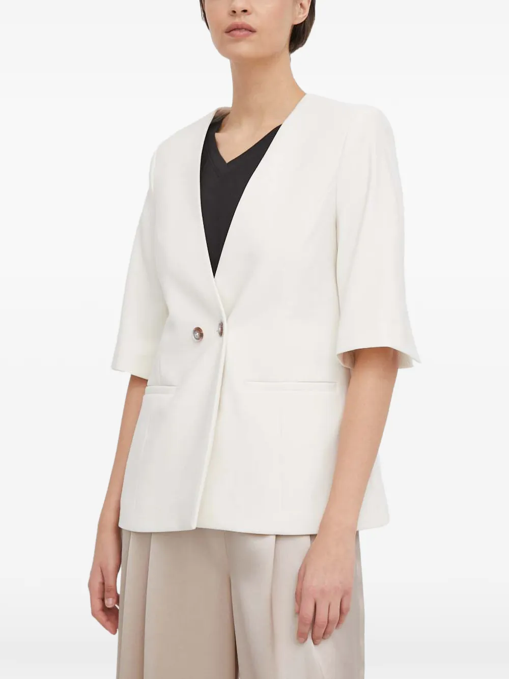 Mos Mosh MMGrit Carli short-sleeved blazer - Weiß