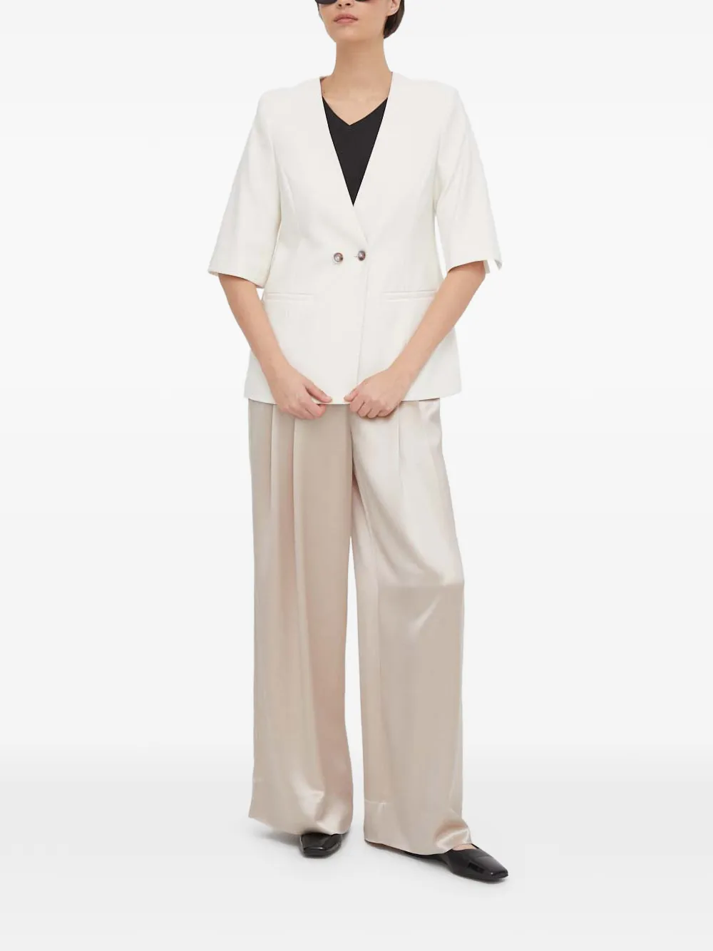  Mos Mosh Mmgrit Carli Short-sleeved Blazer - White 