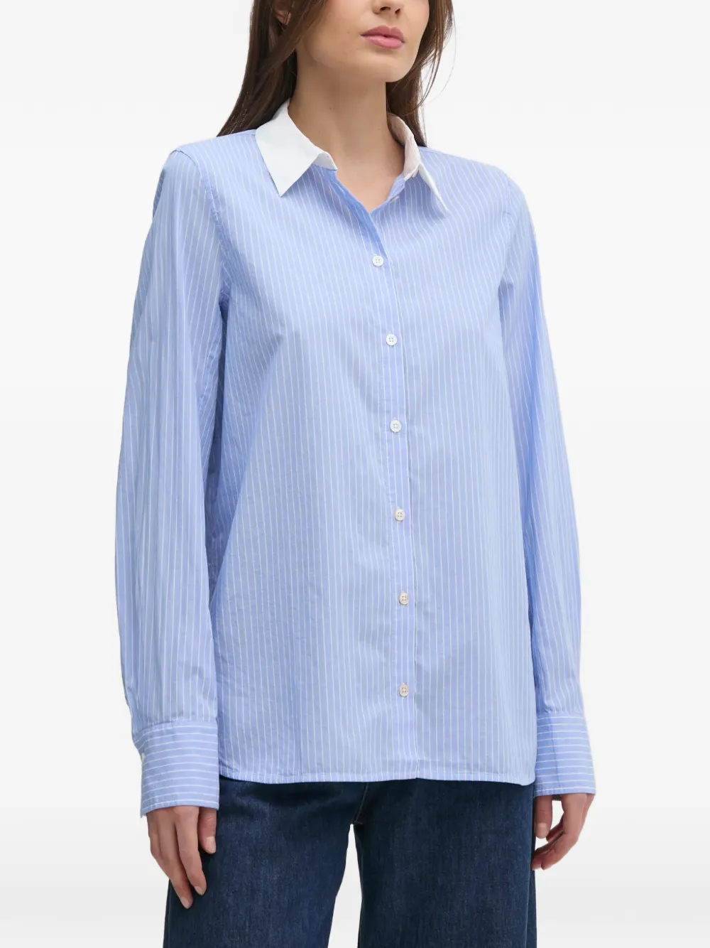 Mos Mosh striped button-down shirt - Blu