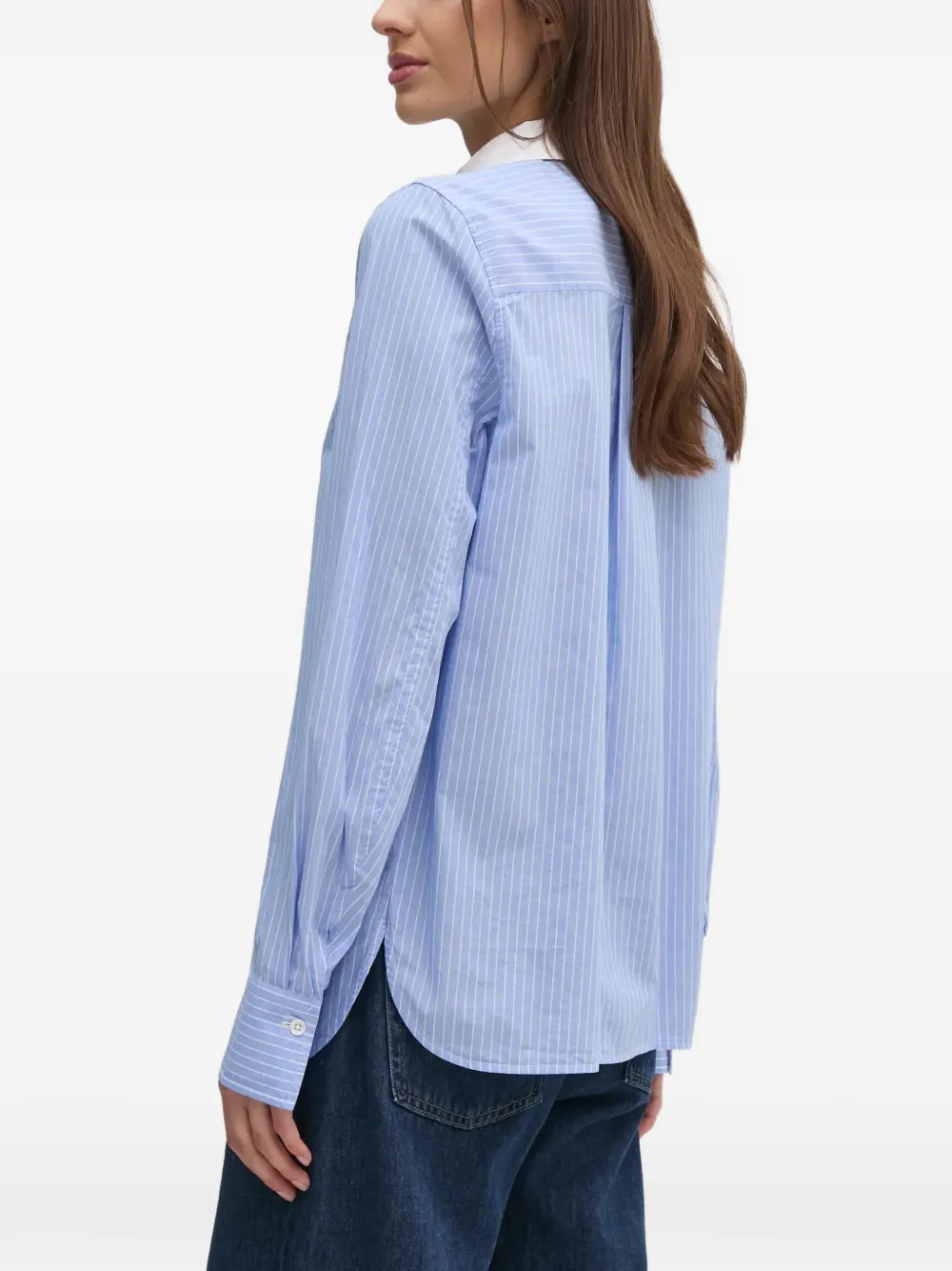  Mos Mosh Striped Button-down Shirt - Blue 