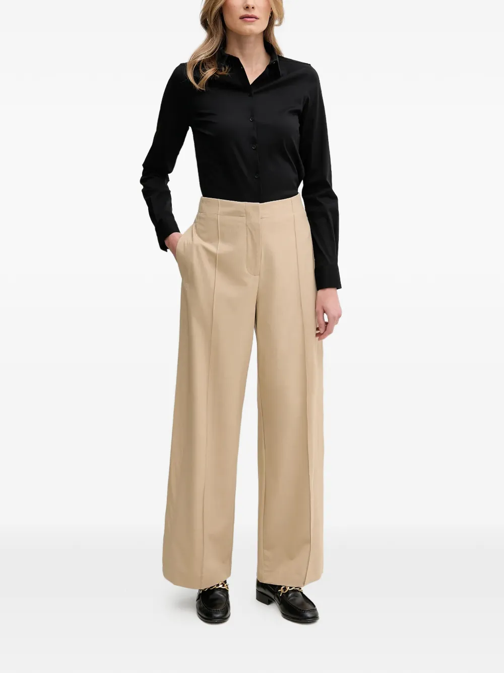 Mos Mosh Mmina button-up blouse Zwart