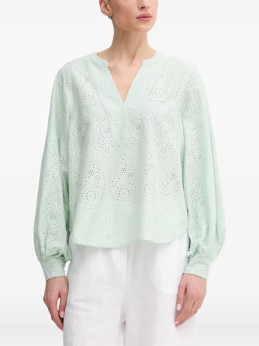 Mos Mosh V-neck top - Verde