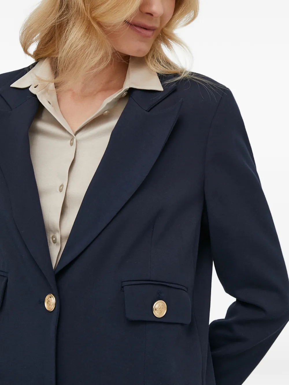 Mos Mosh Blazer met enkele rij knopen Blauw