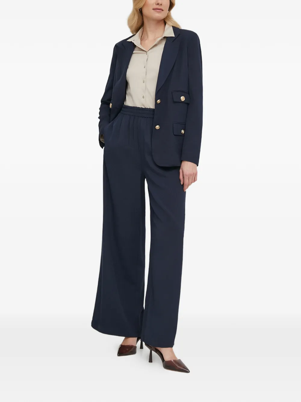  Mos Mosh Single-breasted Blazer - Blue 