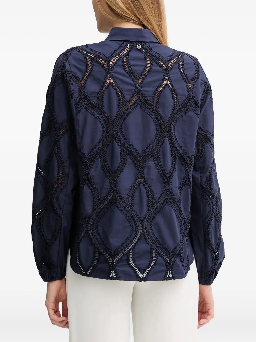 Nolin Openwork Collared Shirt