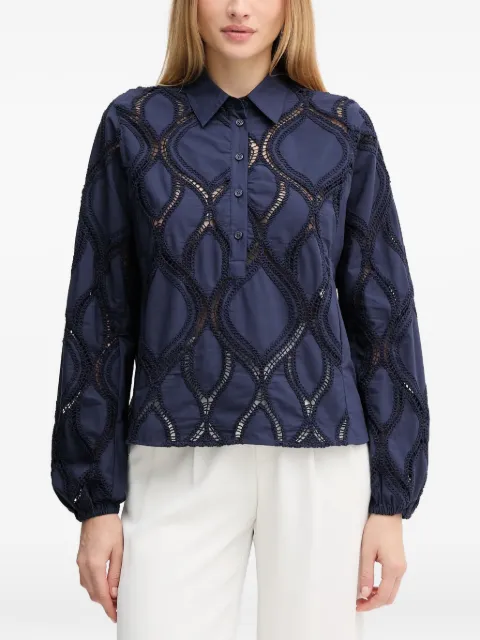 Mos Mosh Nolin openwork collared shirt