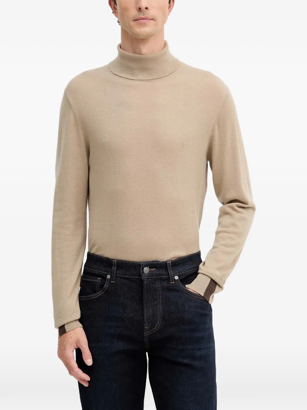 Mos Mosh Adam Roll-neck Sweater - Neutrals 