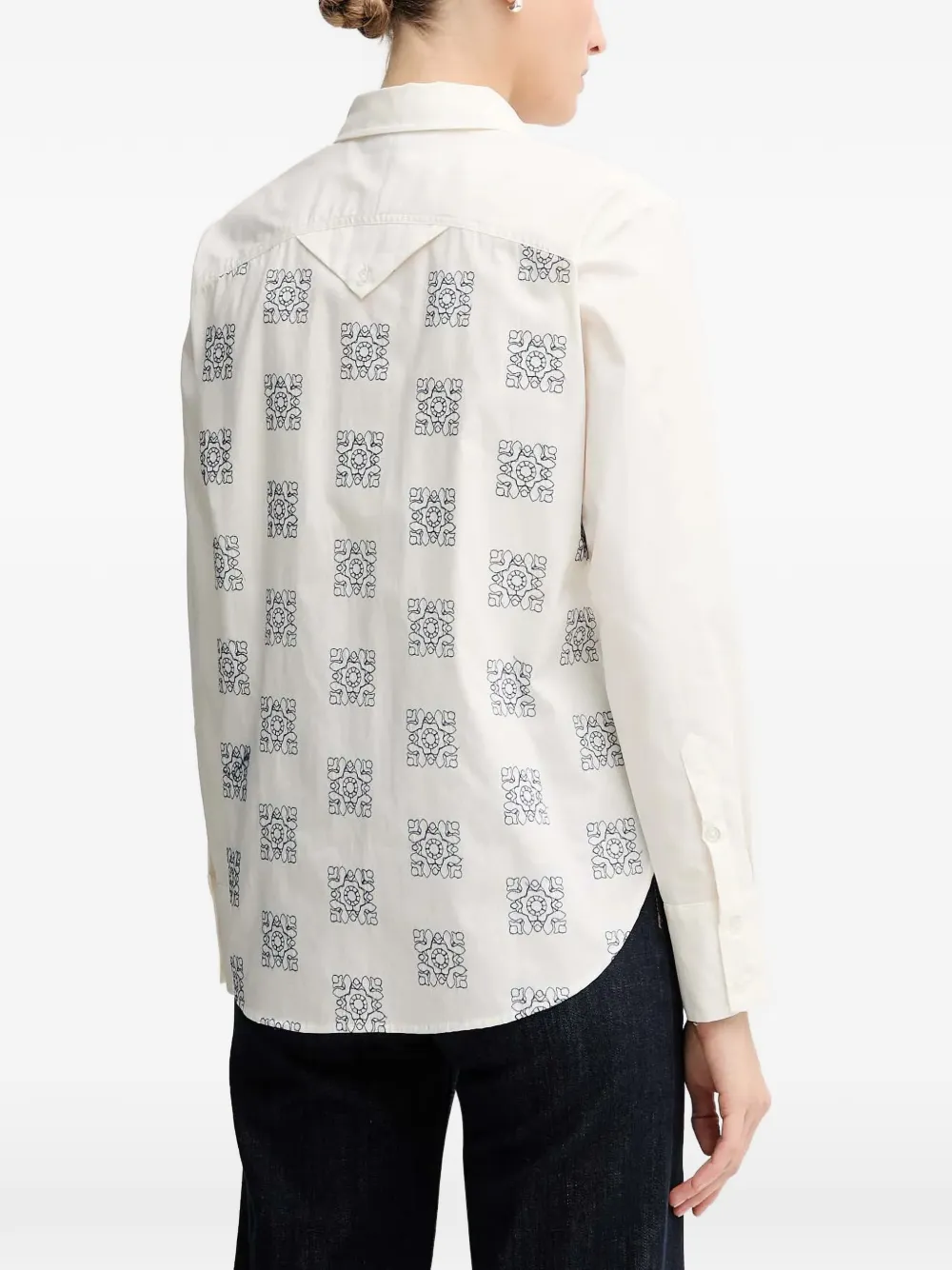  Mos Mosh Mmweina Printed Shirt - White 