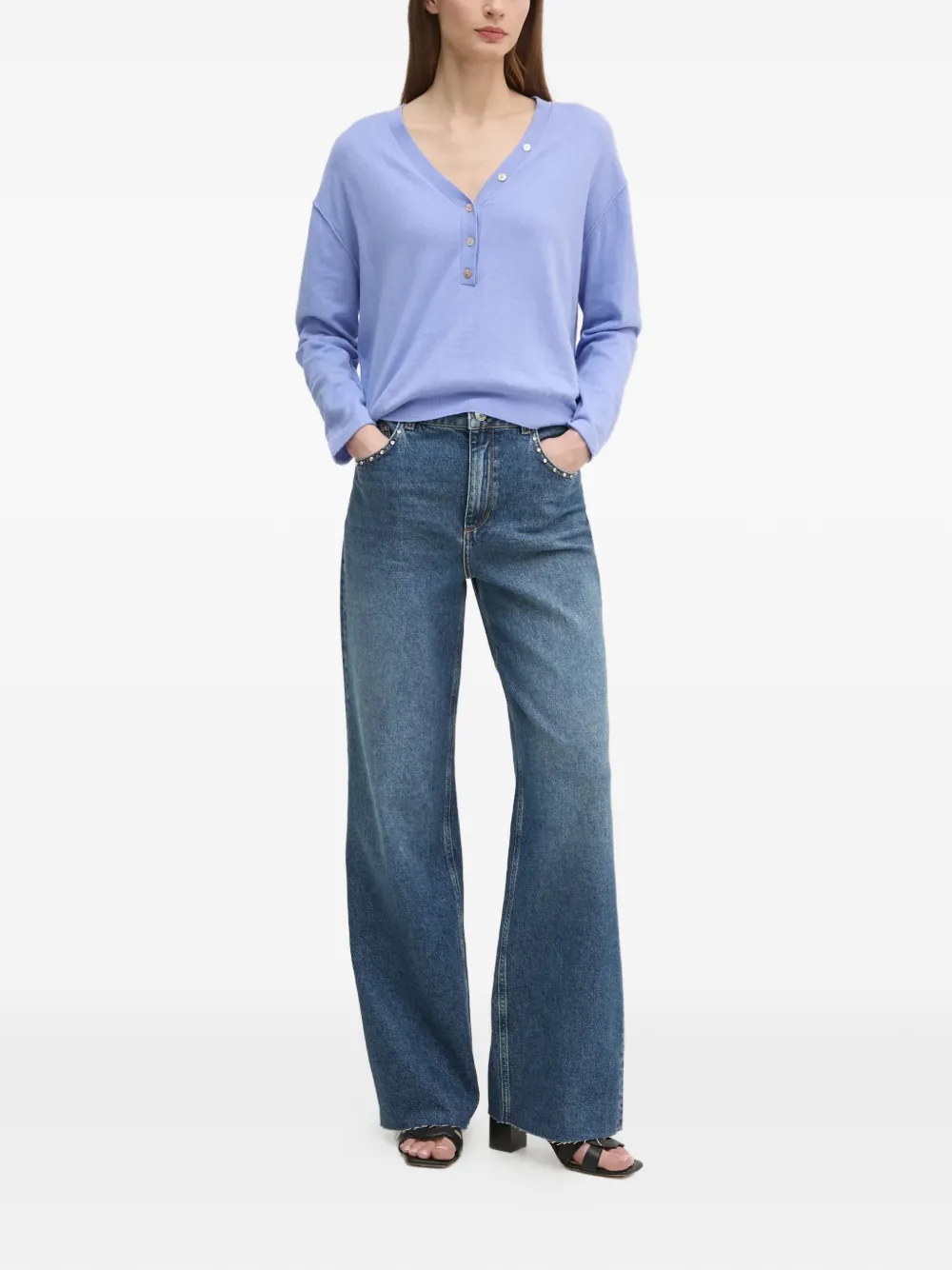  Mos Mosh Mmrelee Chrome Embellished Jeans - Blue 