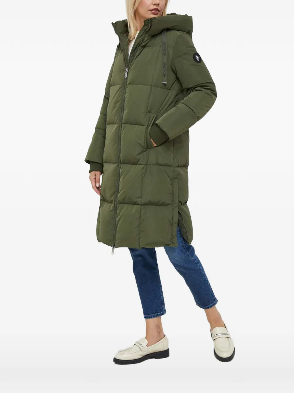Mos Mosh hooded quilted coat - Verde