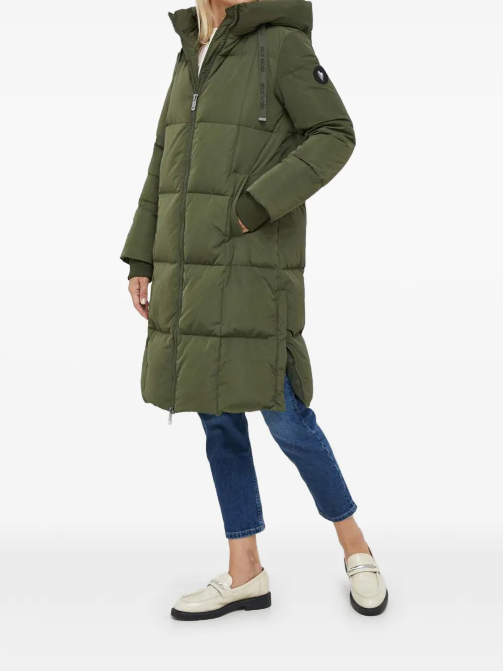 Mos Mosh hooded quilted coat - Verde