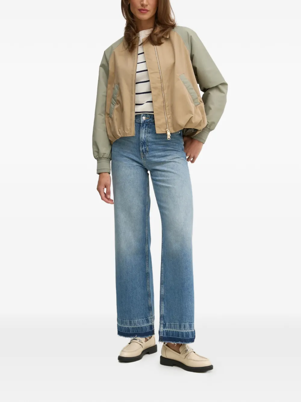  Mos Mosh Colourblock Zip-up Jacket - Neutrals 