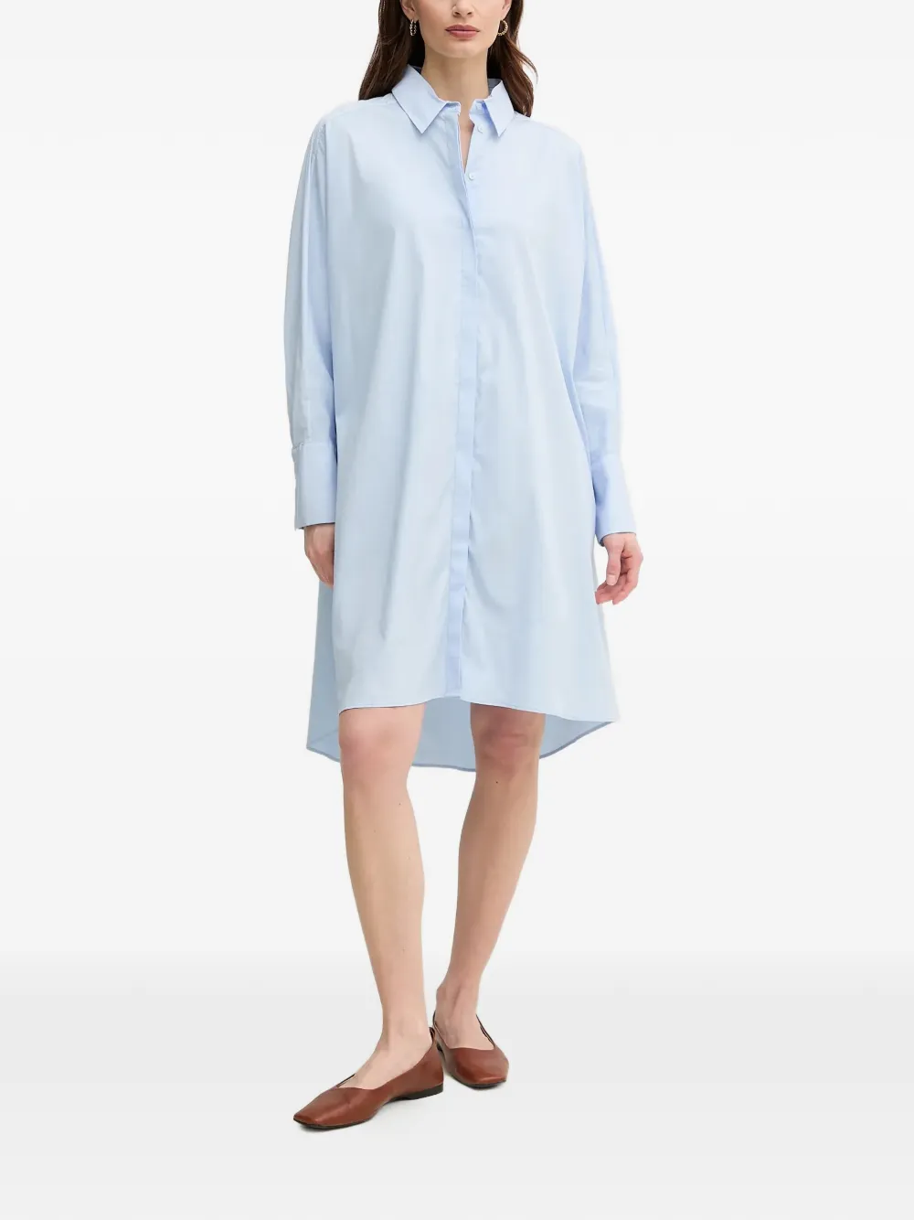 Mos Mosh collared asymmetric shirt dress - Blu