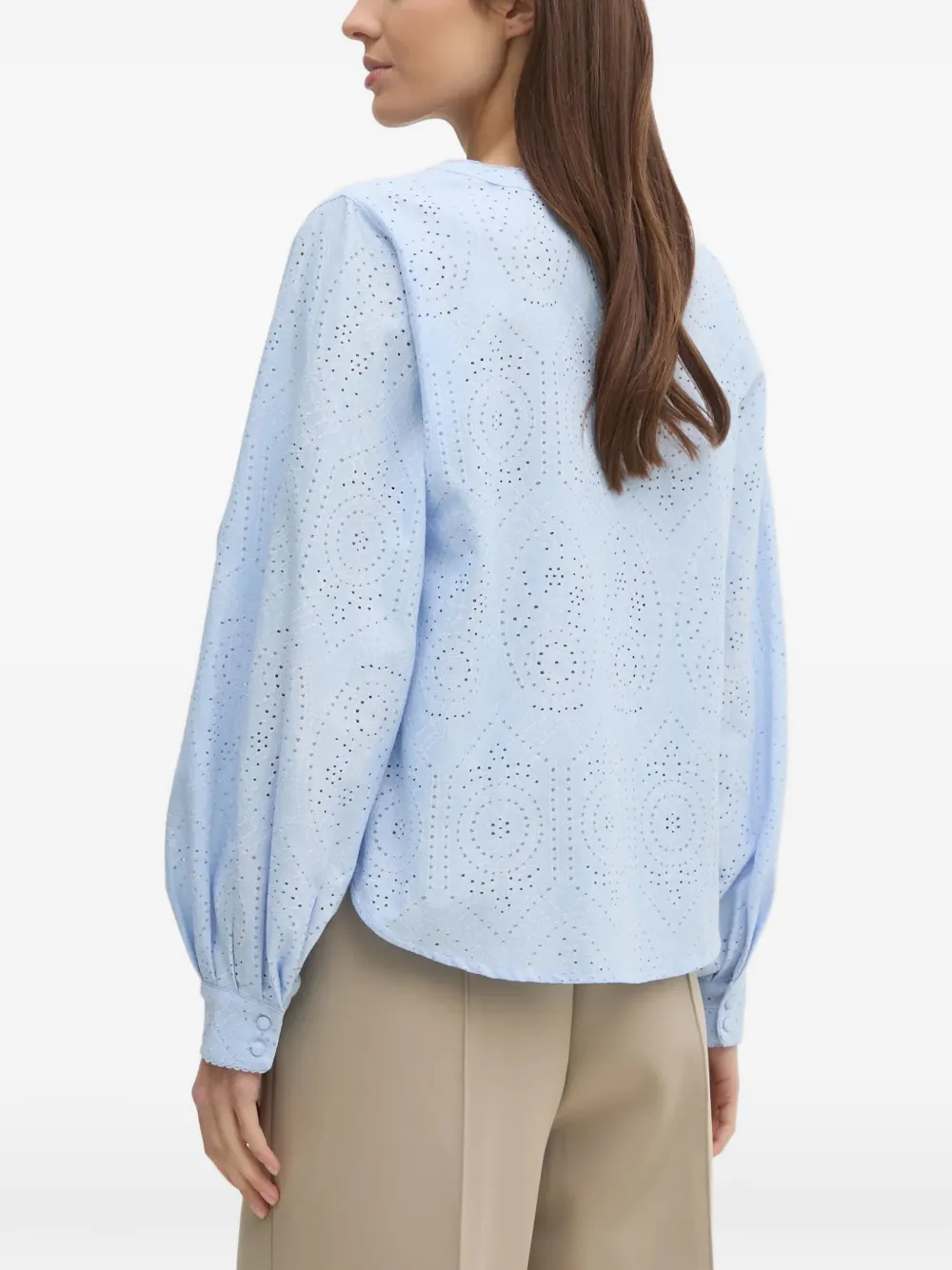  Mos Mosh Mmyen Sina Perforated Blouse - Blue 
