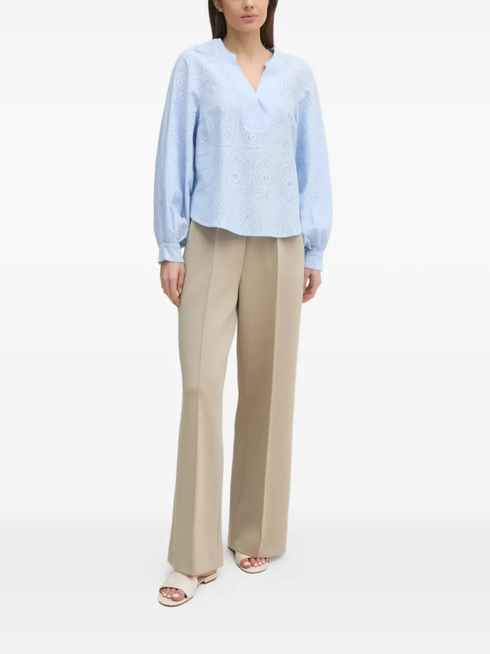  Mos Mosh Mmyen Sina Perforated Blouse - Blue 