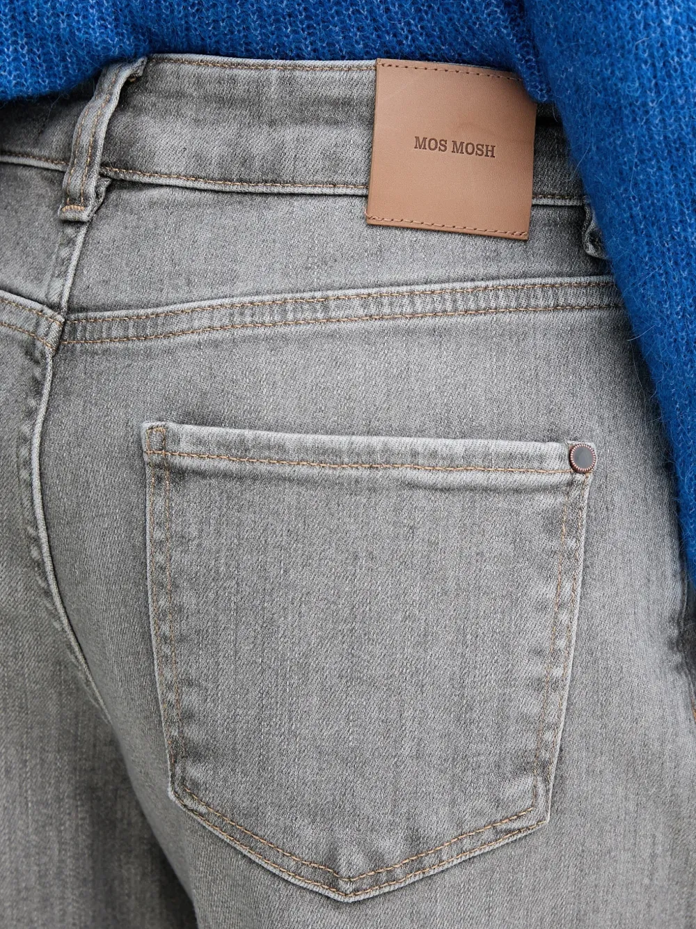 Mos Mosh MMDara Hera jeans met wijde pijpen Grijs