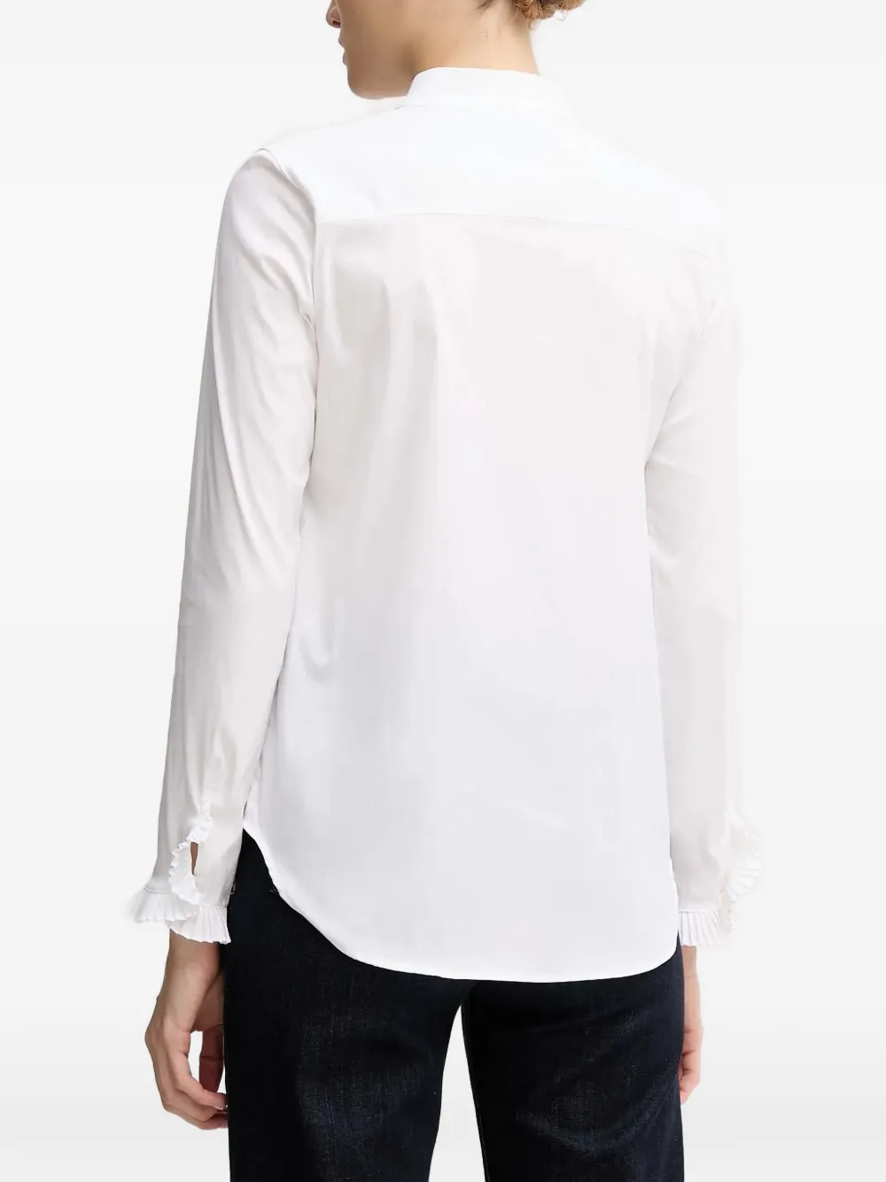 Mmhassie Ruffled-Cuff V-Neck Shirt