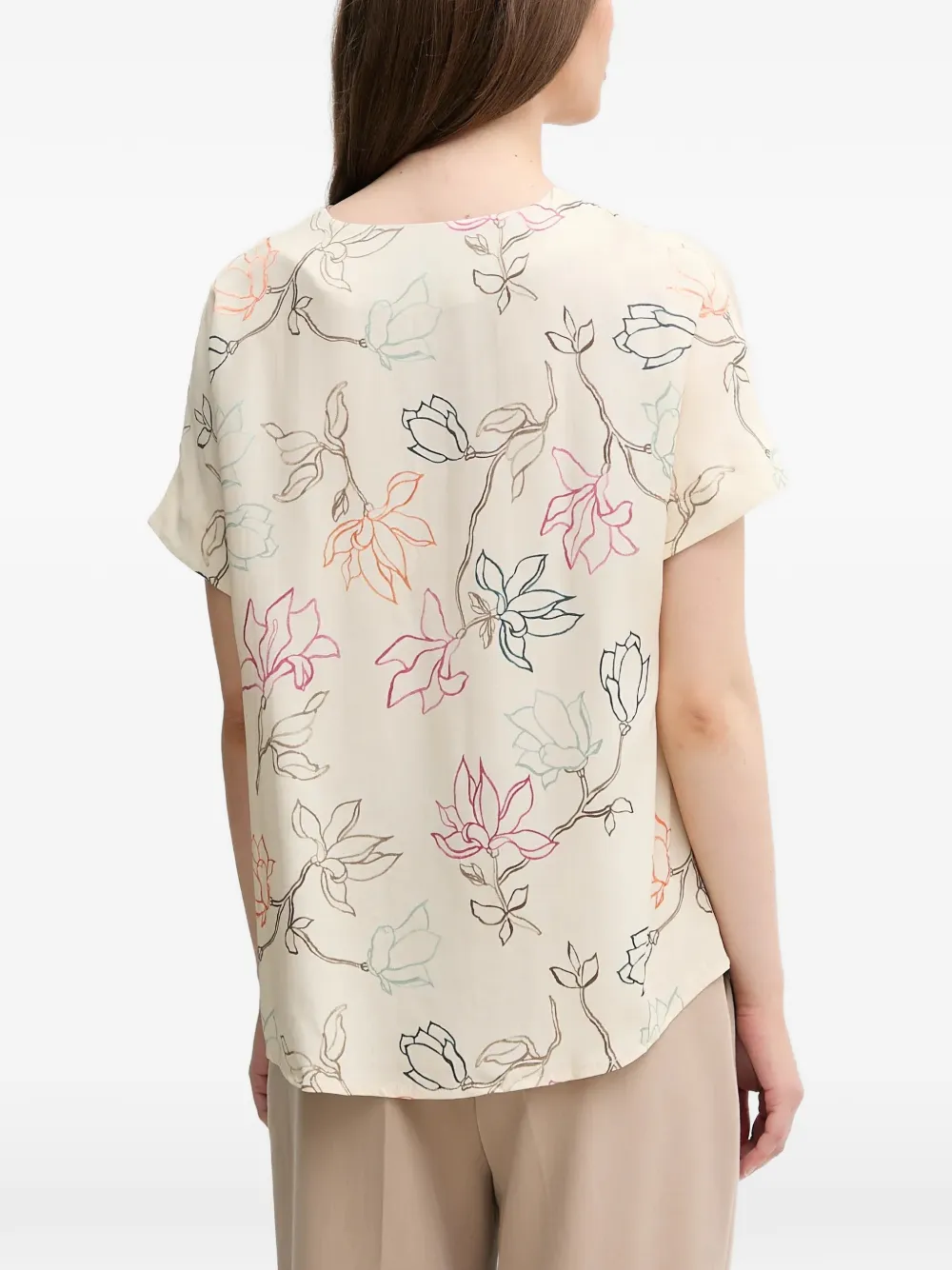  Mos Mosh Mmmargie Leavy V-neck Blouse - Neutrals 