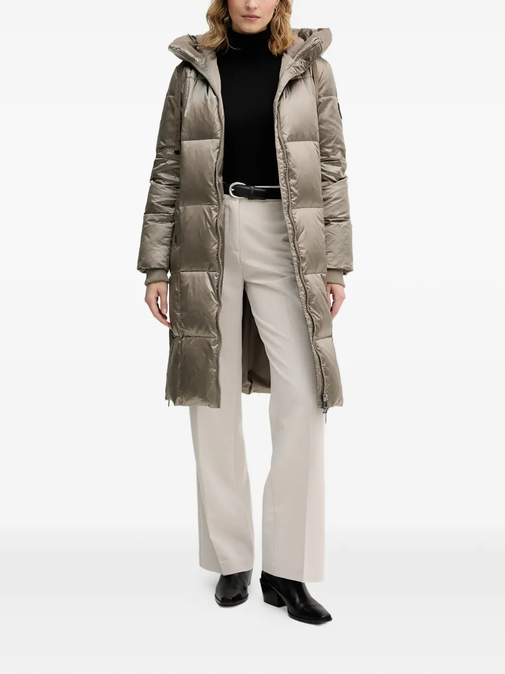  Mos Mosh Hooded Quilted Coat - Green 