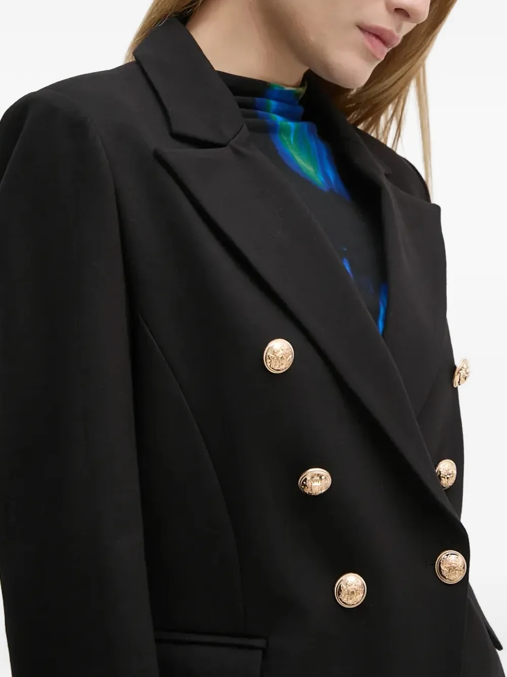 Gaudi Blazer met dubbele rij knopen Zwart