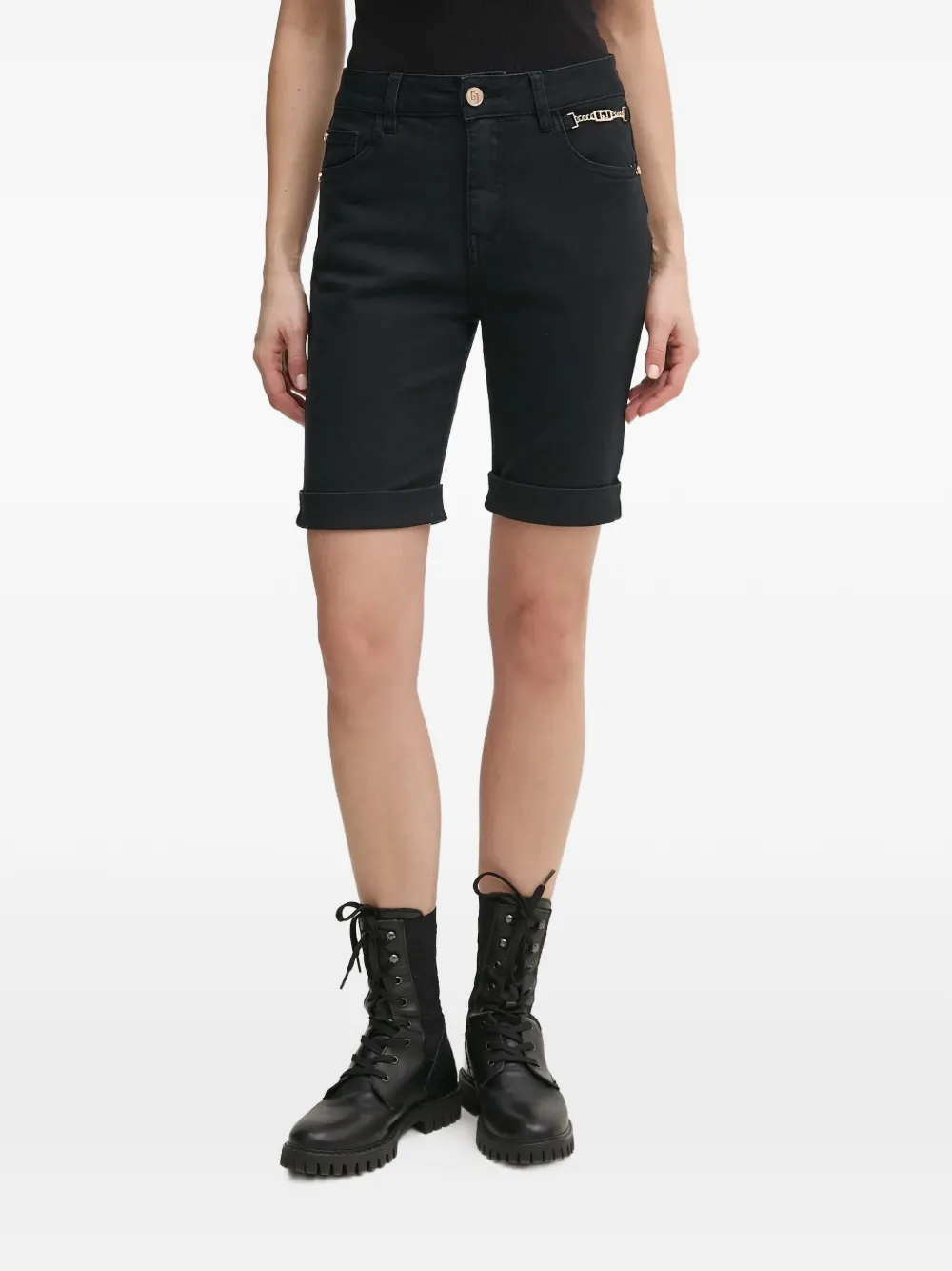 Gaudi chain-detail shorts - Nero