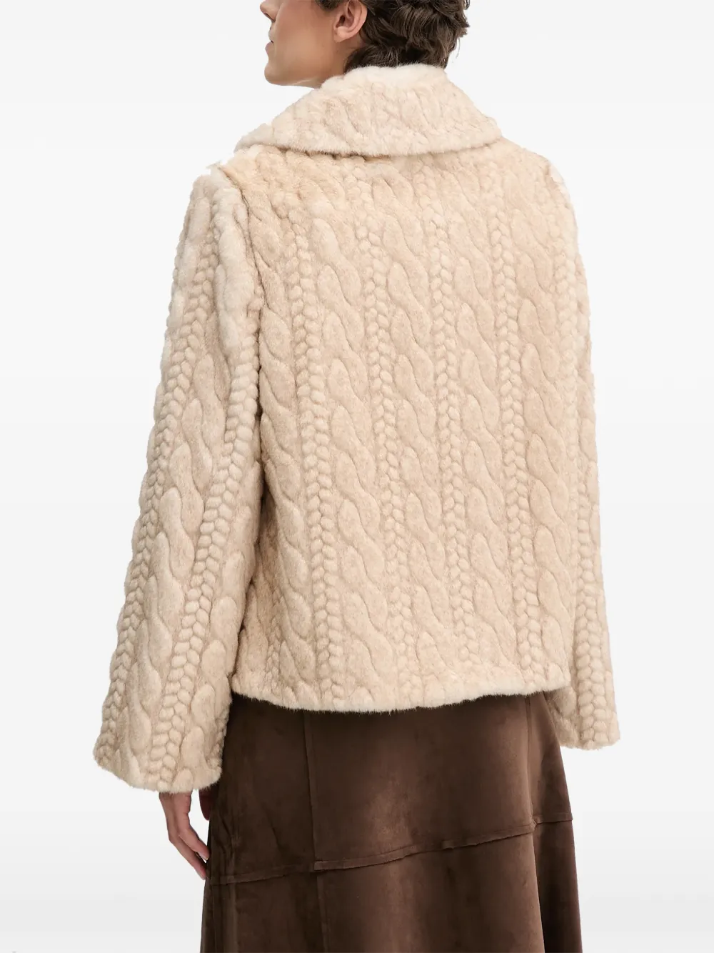  Gaudi Cable-knit Button-up Jacket - Neutrals 