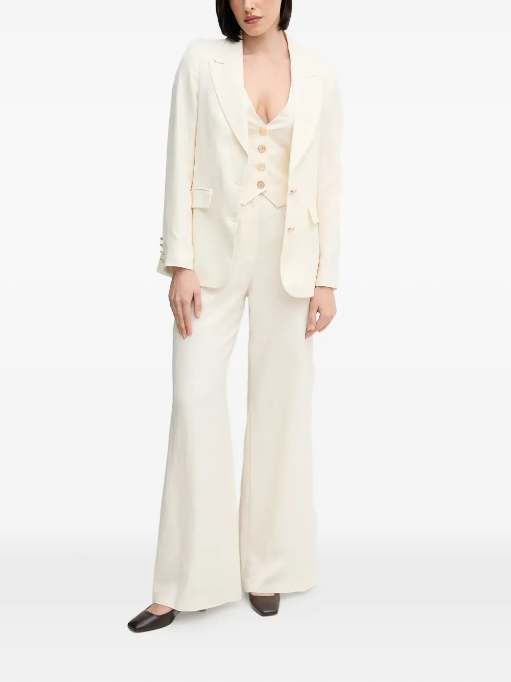 V-Neck Buttoned Vest