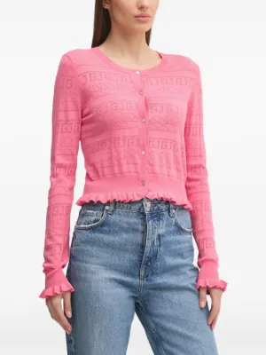 DIESEL リブニットジップカーディガン Diesel リブニット ジップカーディガン | ピンク | FARFETCH JP