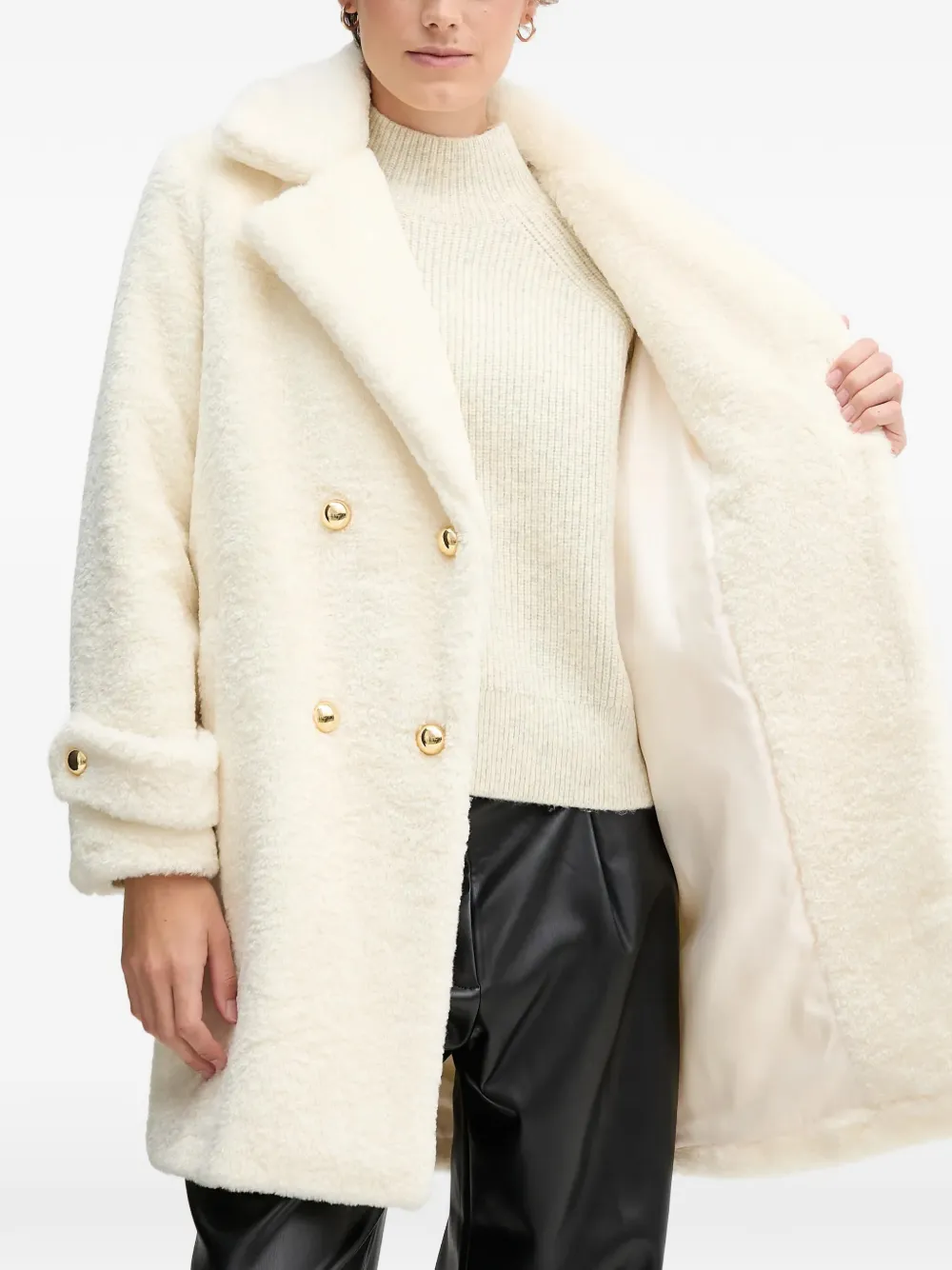  Gaudi Buttoned-cuff Coat - Neutrals 