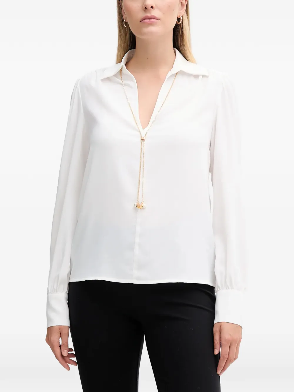 Gaudi V-neck blouse - Bianco