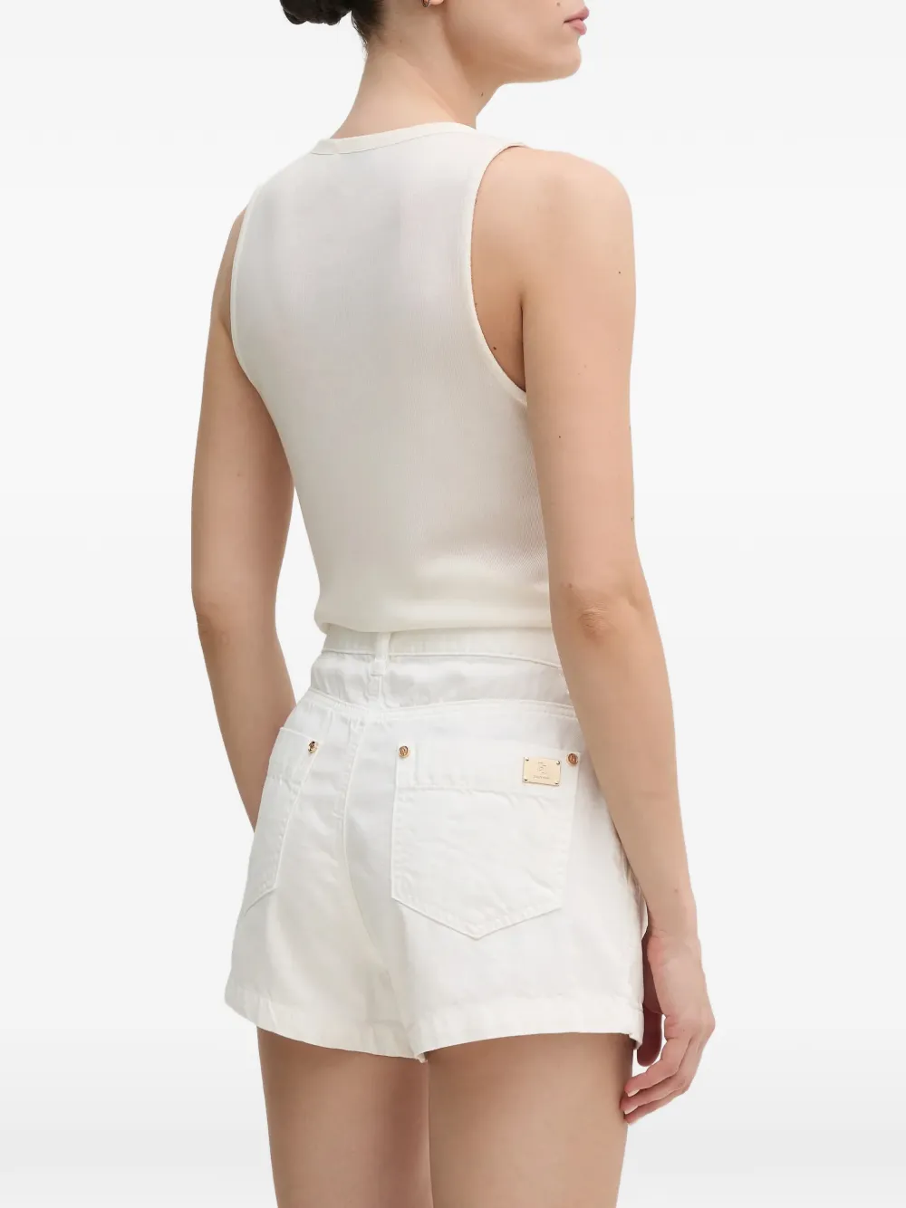  Gaudi Buttoned Shorts - White 