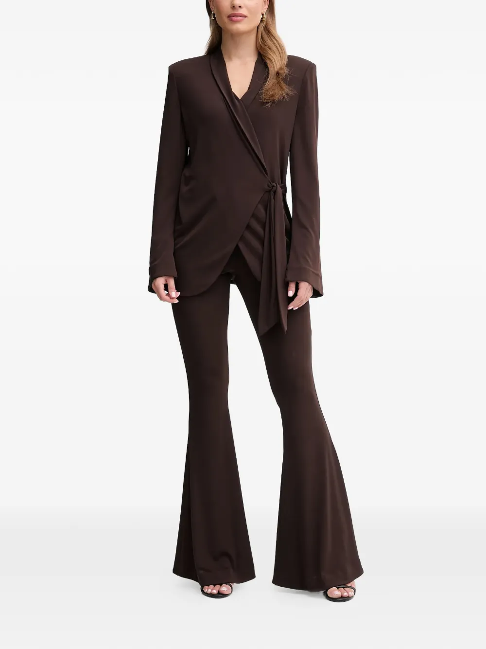  Gaudi Tie-waist Blazer - Brown 