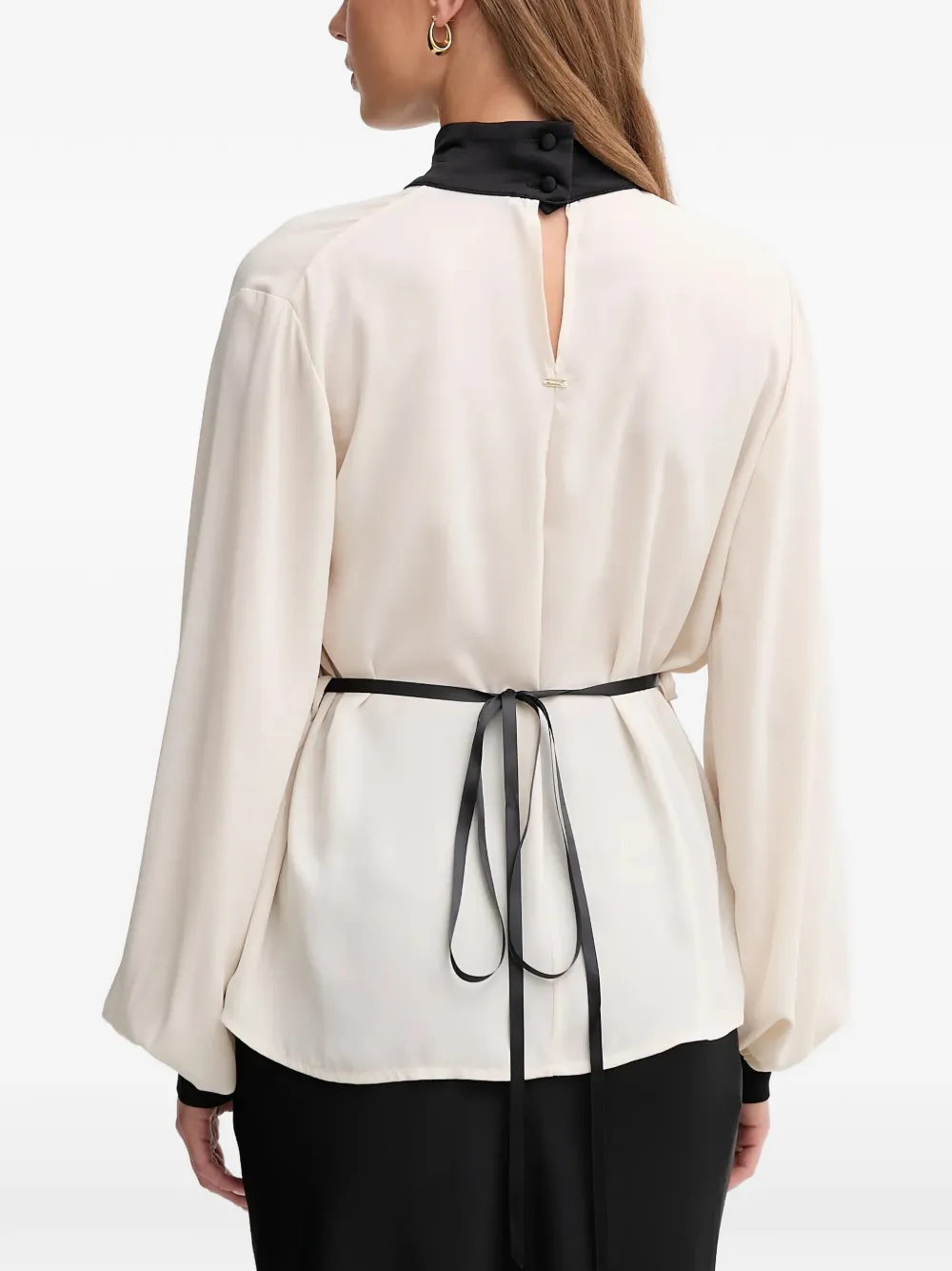  Gaudi Roll Neck Blouse - Neutrals 