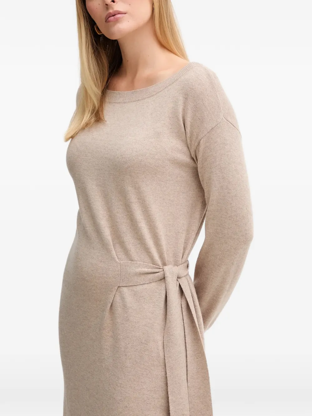 Gaudi Midi-jurk met gestrikte taille Beige